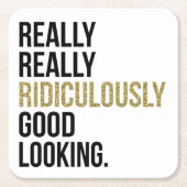 Lächerlich gutes Zitat Rechteckiger Pappuntersetzer (Vorderseite)