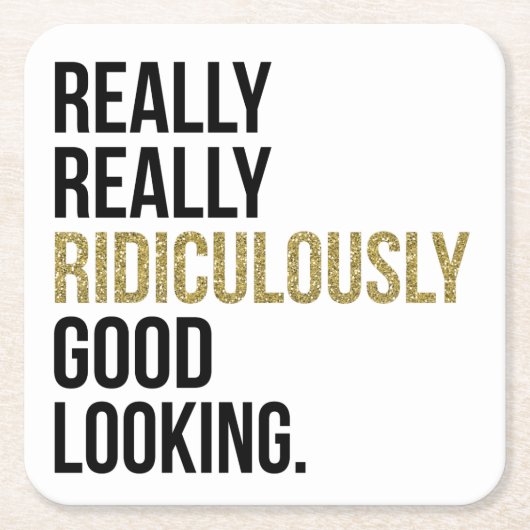 Lächerlich gutes Zitat Rechteckiger Pappuntersetzer (Vorderseite)