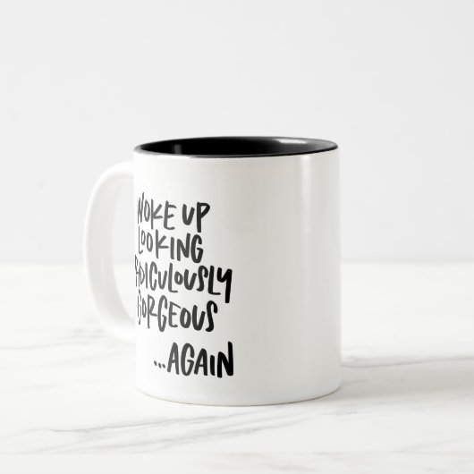 Lächerlich herrliche Zwei-Tone-Tasse Zweifarbige Tasse (Vorderseite Links)