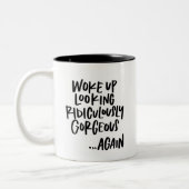 Lächerlich herrliche Zwei-Tone-Tasse Zweifarbige Tasse (Links)