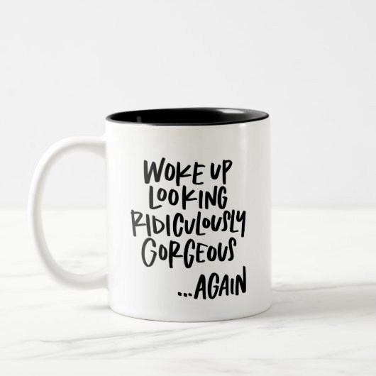 Lächerlich herrliche Zwei-Tone-Tasse Zweifarbige Tasse (Links)