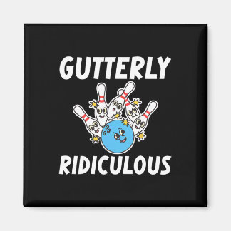 Lächerlich lustiger Bowlingspieler  Magnet