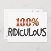 Lächerliche 100 Prozent. Postkarte (Vorne/Hinten)