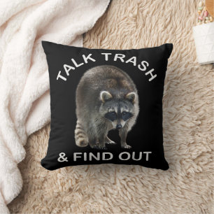 Lächerliche Raccoon & Raccoon Kleider sprechen Mül Kissen
