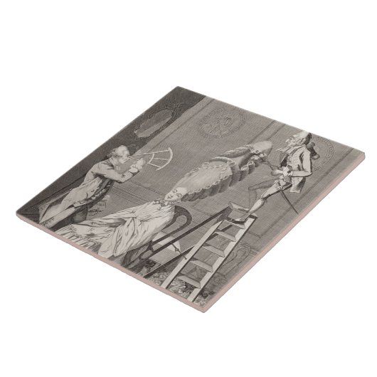 Lächerlicher Geschmack oder die Damen-Absurdität, Fliese (Seite)