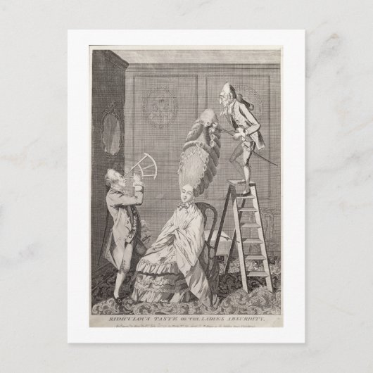 Lächerlicher Geschmack oder die Damen Absurdität,  Postkarte (Vorderseite)