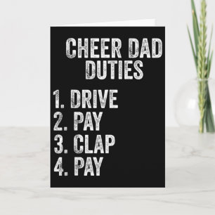 Lacherlicher Vatertag Cheer Dad Pflichten Fahren Z Karte