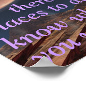 Lächerliches Zitat über dreifaches Sonnenuntergang Poster (Ecke)