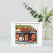 Lachgas Postkarte (Stehend Vorderseite)