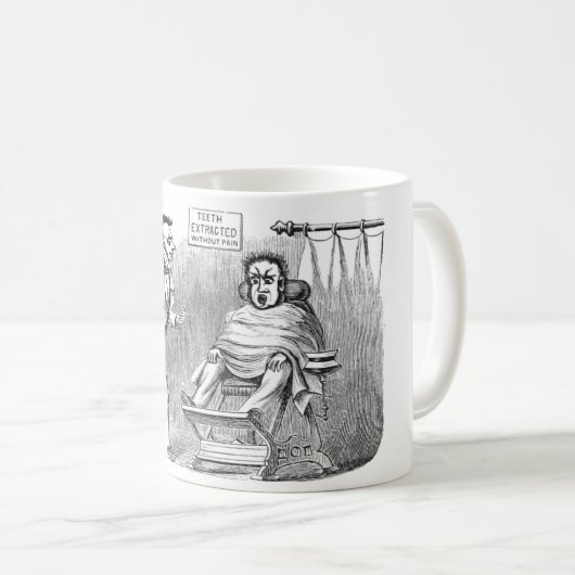 Lachgas-Zahnarzt, der Zähne ohne die Schmerz Kaffeetasse (VorderseiteRechts)