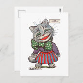 Laching Cat, Louis Wain Postkarte (Vorne/Hinten)