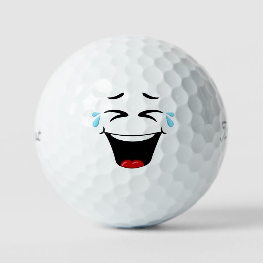 Laching Emoticon Golfball (Vorderseite)