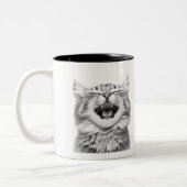 Lachkatze Zweifarbige Tasse (Links)