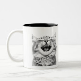 Lachkatze Zweifarbige Tasse