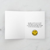 Lächle an deinem Geburtstag! Karte (Innenseite)