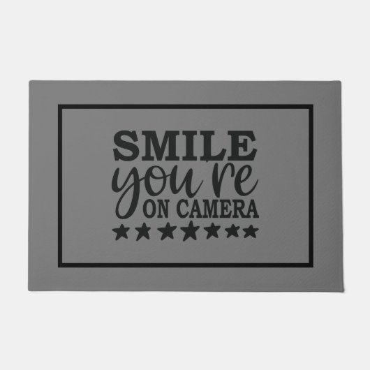 Lächle, dass du auf der Kamera bist Fußmatte (Vorderseite)