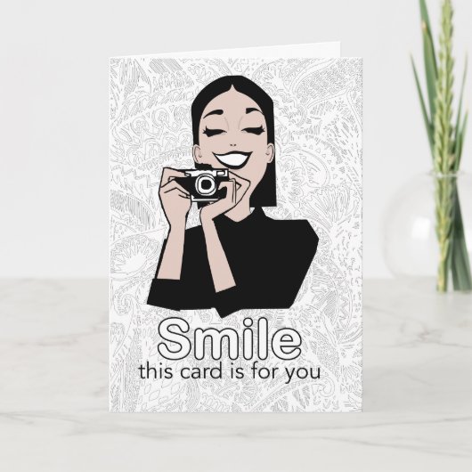 Lächle, dass ich an dich denke dankeskarte (Vorderseite)