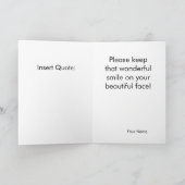 Lächle, dass ich an dich denke dankeskarte (Innenseite)