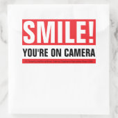 Lächle, dein On Camera! Rechteckiger Aufkleber (Tasche)