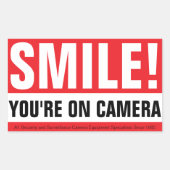 Lächle, dein On Camera! Rechteckiger Aufkleber (Vorderseite)