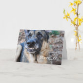 Lächle! Deutsche Schäferhunde ihre Geburtstagskart Karte (Gelbe Blume)