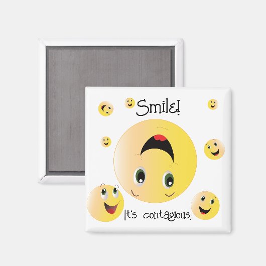 Lächle. Es ist ansteckend Magnet (Vorderseite/Rückseite)