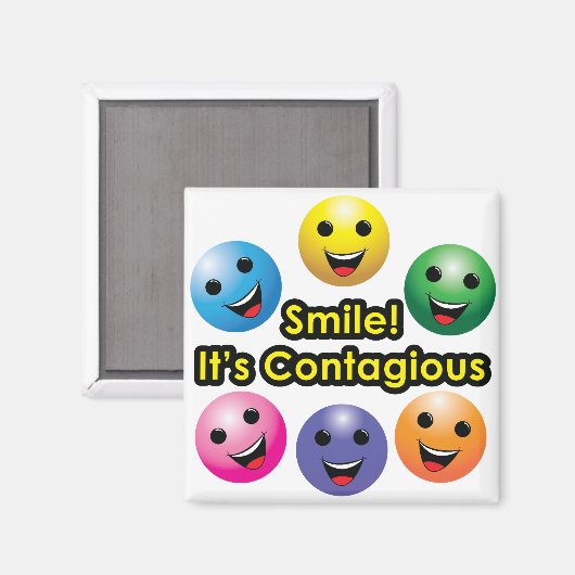 Lächle! Es ist ansteckend - Magnet (Vorderseite/Rückseite)