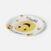 Lächle. Es ist ansteckendes Party Pappteller (Schrägansicht)