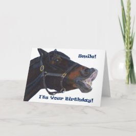 Lächle! Es ist dein Geburtstag! Pferd Karte