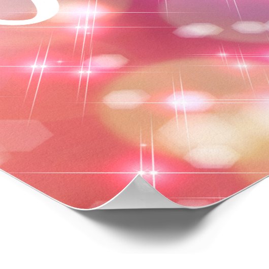 Lächle! | Fun & Glamour Pink Glitzern Poster (Ecke)