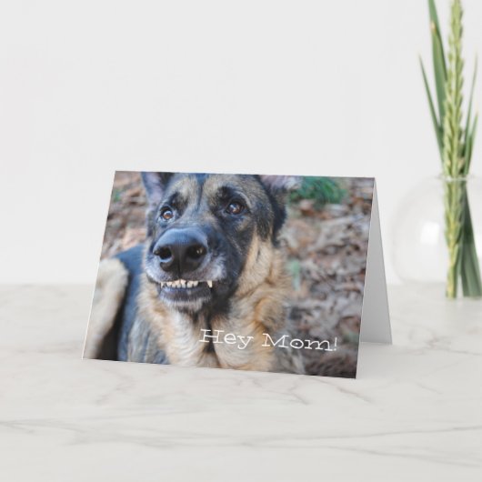 Lächle! German Shepherd Happy Mütter Day Card Karte (Vorderseite)