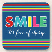 Lächle! Getränkeuntersetzer (Vorderseite)