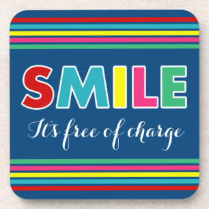 Lächle! Getränkeuntersetzer