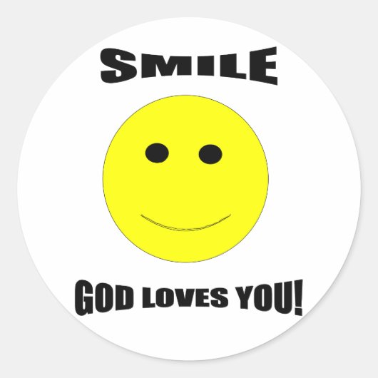 Lächle Gott Lieben, die du aufkleber (Vorderseite)