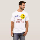 Lächle! Jesus Lieben Ihr Christlicher T - Shirt (Vorne ganz)