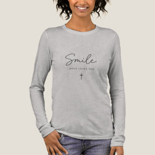 Lächle Jesus liebt dich Tri-Blend Shirt