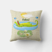 Lächle Krokodile! Kissen (Rückseite)