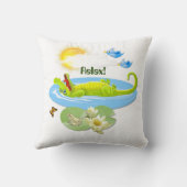 Lächle Krokodile! Kissen (Rückseite)