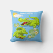 Lächle Krokodile! Kissen (Vorderseite)