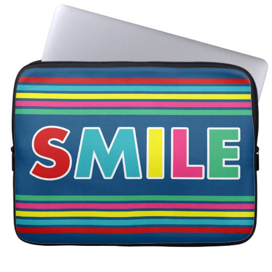 Lächle! Laptopschutzhülle (Vorderseite)