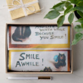 Lächle mal, Black Cat, Louis Wain Seidenpapier (Geschenk)