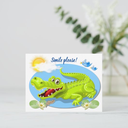 Lächle! Postkarte (Stehend Vorderseite)