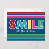 Lächle! Postkarte (Vorne/Hinten)