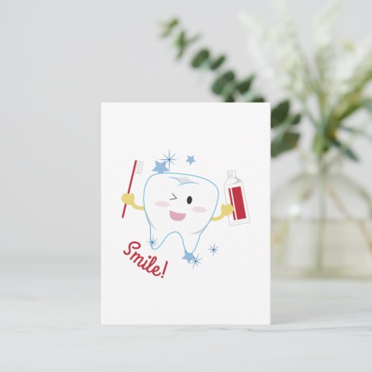 Lächle! Postkarte (Stehend Vorderseite)