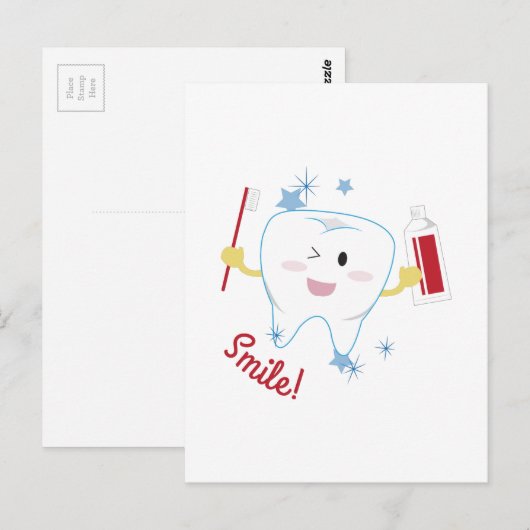 Lächle! Postkarte (Vorne/Hinten)