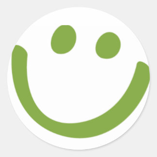 Lächle! Runder Aufkleber