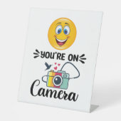 Lächle! Sie sind auf der Kamera Sockelschild (Vorderseite)