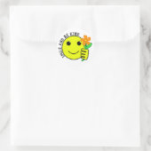 Lächle und sei freundlich Freundschaft Runder Aufkleber (Tasche)