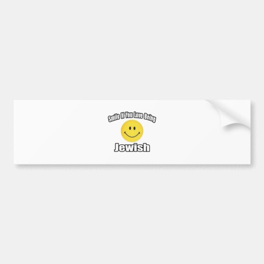 Lächle, wenn du Liebe jüdisch bist Autoaufkleber (Vorne)