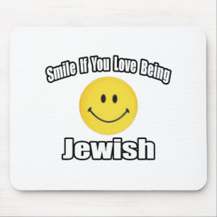 Lächle, wenn du Liebe jüdisch bist Mousepad